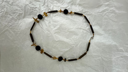Organic Beaded Necklace Earth Tones