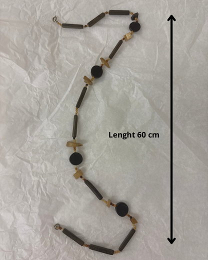 Organic Beaded Necklace Earth Tones